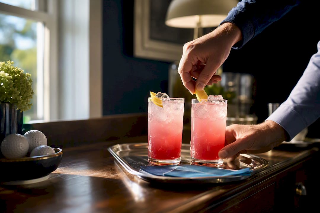 Ombré Azalea cocktails for a golf gathering