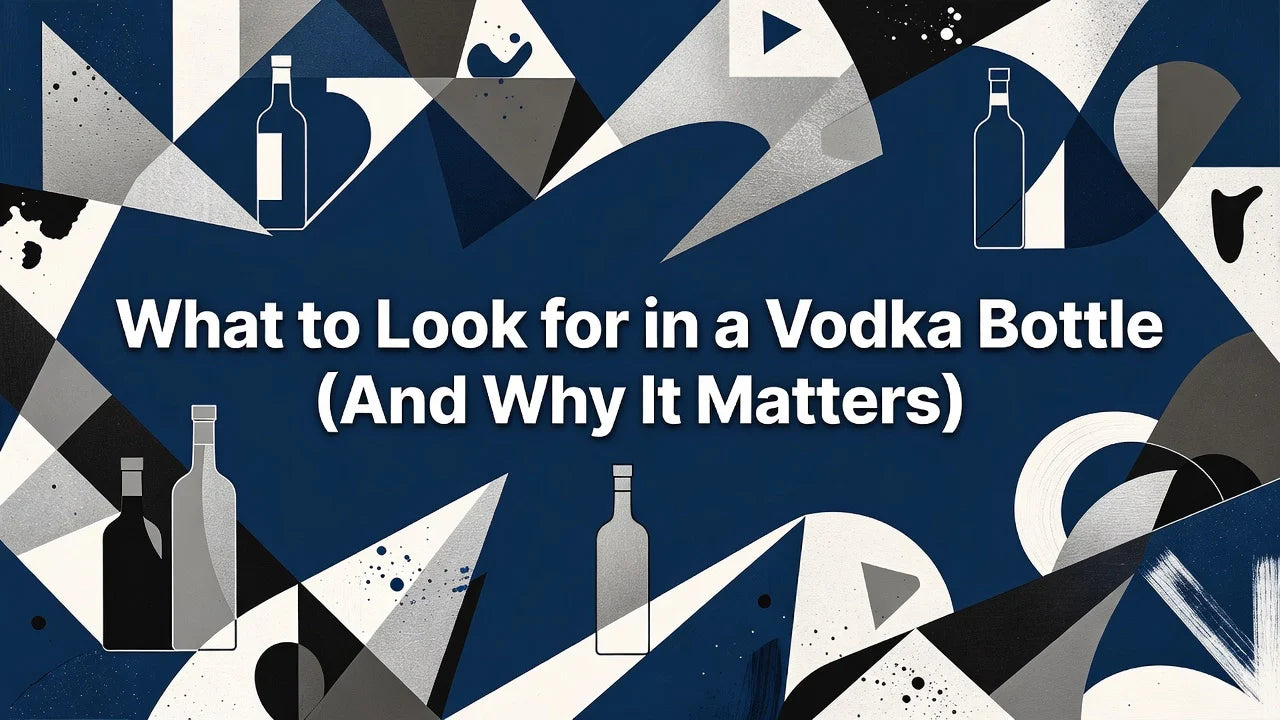Professional header image for list-based article: What to Look for in a Vodka Bottle (And Why It Matters)