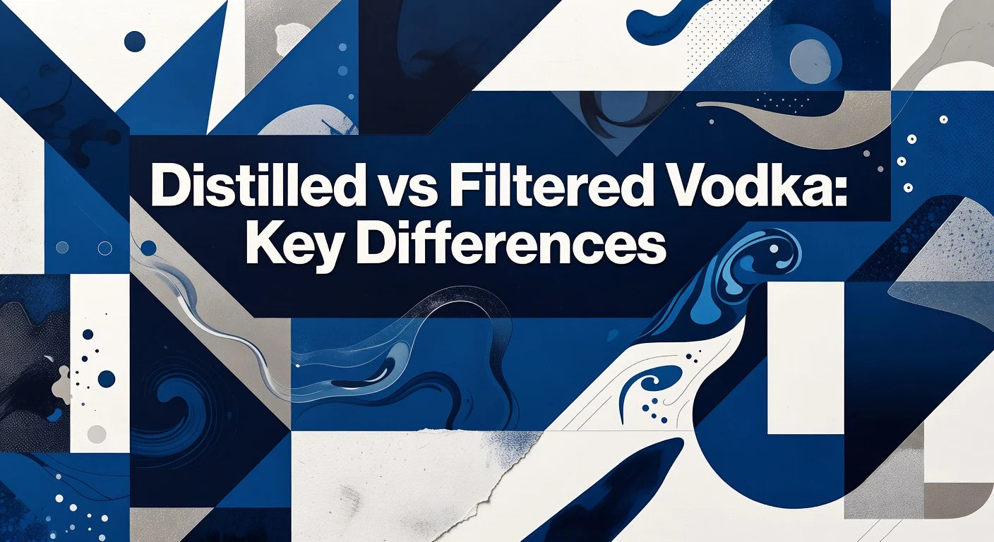 Professional header image for comparison analysis: Distilled vs Filtered Vodka: Key Differences